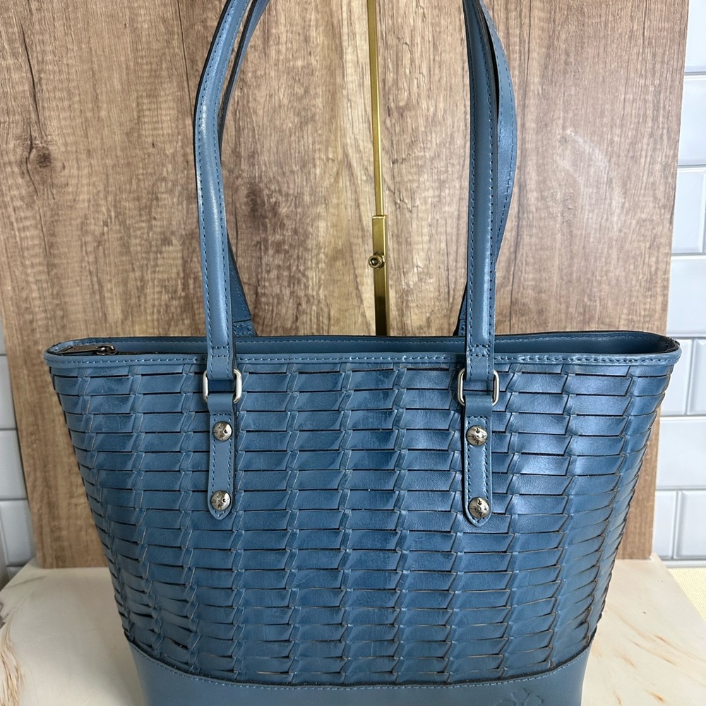 Patricia Nash Blue Woven Tote Bag